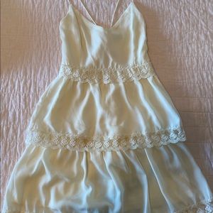 White Mini Lace Dress Size XS
